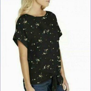 BUFFALO by DAVID BITTON Women's Tie Front Top With Crochet Inserts - XXL